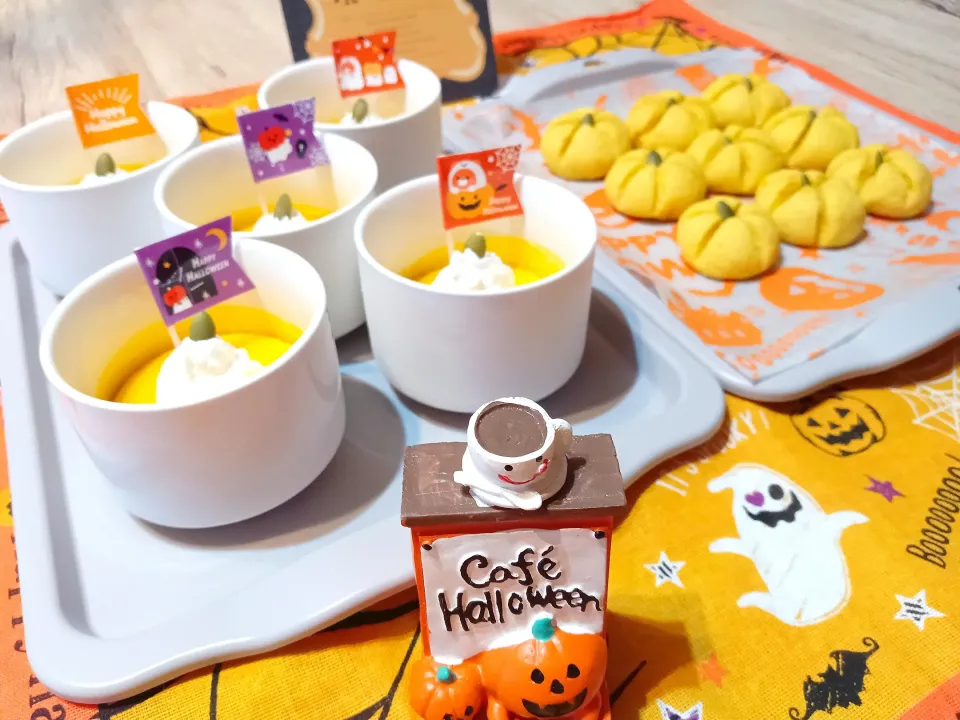 かぼちゃプリン🎃かぼちゃクッキー|wakabachanさん