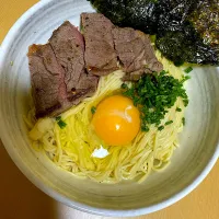 Snapdishの料理写真:肉焼き油そば|わたしさん