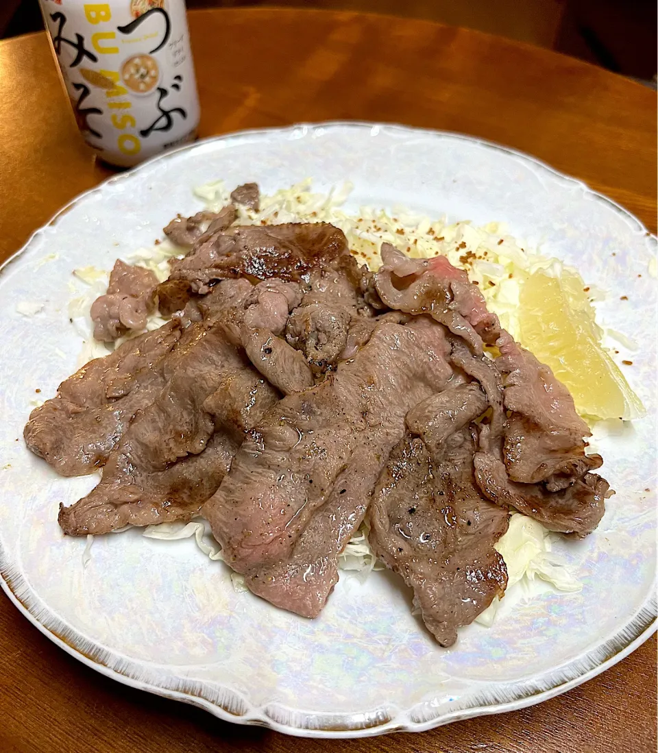 Snapdishの料理写真:飛騨牛＊つぶみそ|henryさん