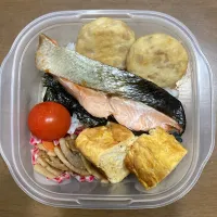 Snapdishの料理写真:焼き鮭弁当|まむさん