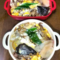 Snapdishの料理写真:旦那　私弁当🍱　すき焼き丼😀|miimiさん