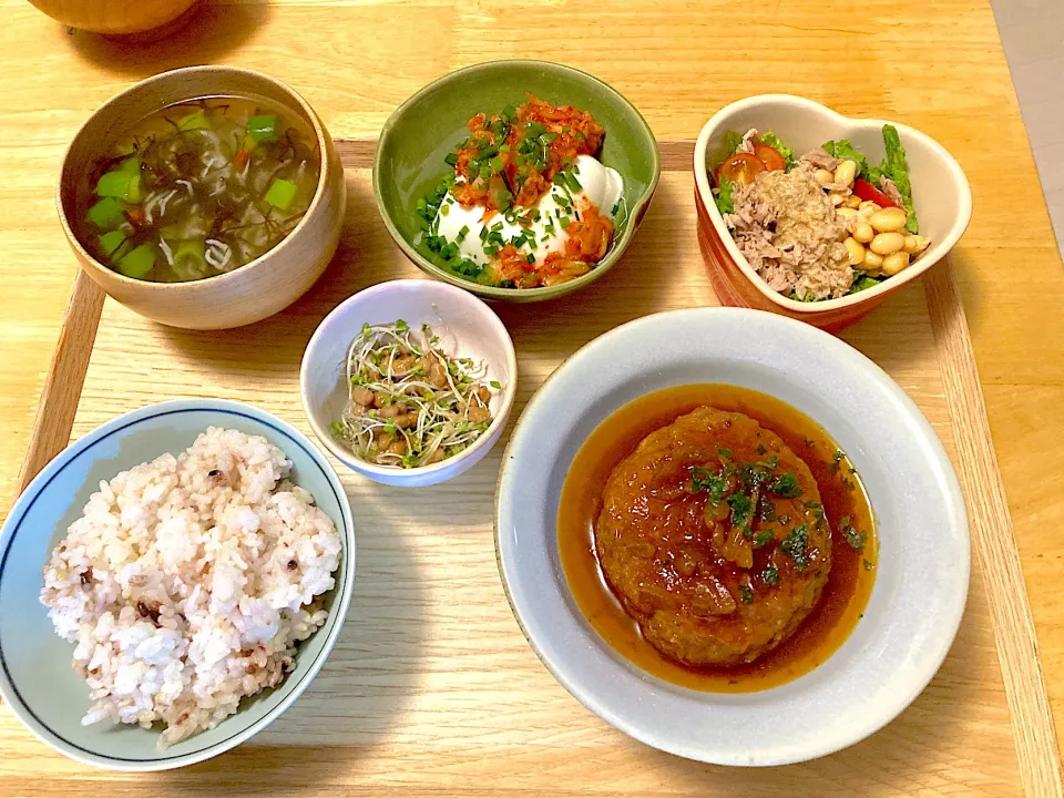 煮込みハンバーグ定食❀.(*´◡`*)❀.|さくたえさん