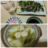 Snapdishの料理写真:昨夜三連休最後の家居酒屋メニュー|Tarou  Masayukiさん