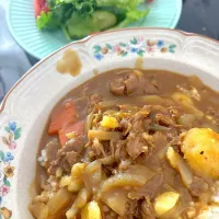 Snapdishの料理写真:ホリデーランチ、カレーライス^ ^| saturnさん