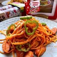 Snapdishの料理写真:Yummy！パスタ〜ナポリタンＶｅｒ．🍝|まぁちゃんさん