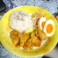 Snapdishの料理写真:鶏もも肉の味噌マヨ（4歳児メニュー）|Miさん