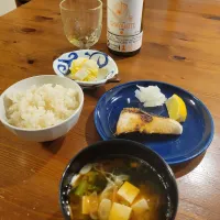 Snapdishの料理写真:ぶり塩、長くない米、、、|あんさん