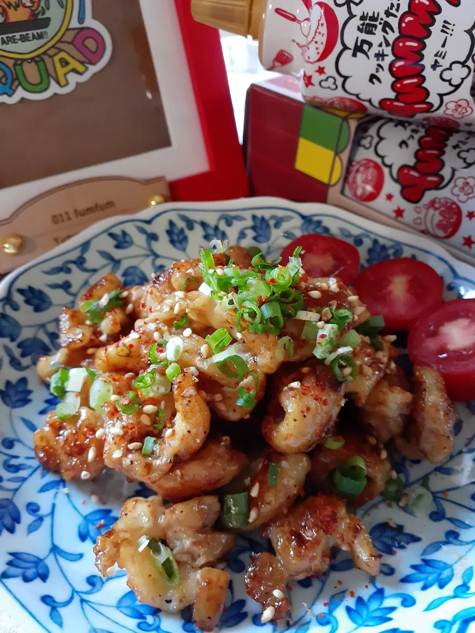 鶏皮貯金からの～Yummy!で甘辛おつまみです🤗|fumfumさん