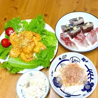 Snapdishの料理写真:今日の晩ごはんです。＾＾|地蔵菩薩さん