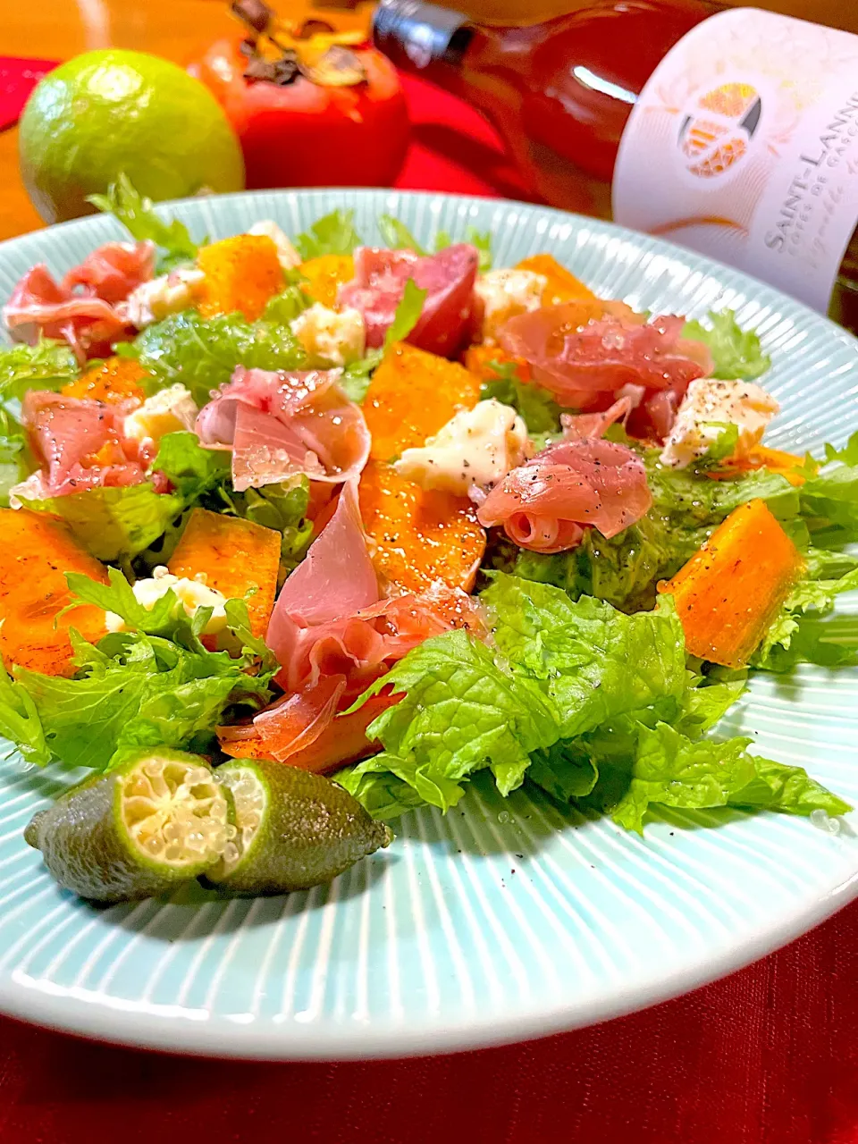 おかちさんの料理 柿と生ハムのカプレーゼ🍀*゜|おかちさん