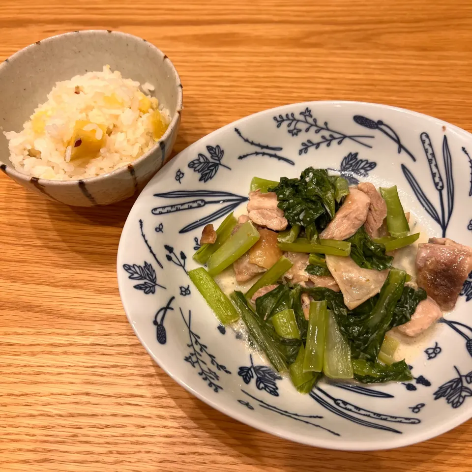 鶏肉と小松菜のゆず胡椒炒め|yuuukaさん