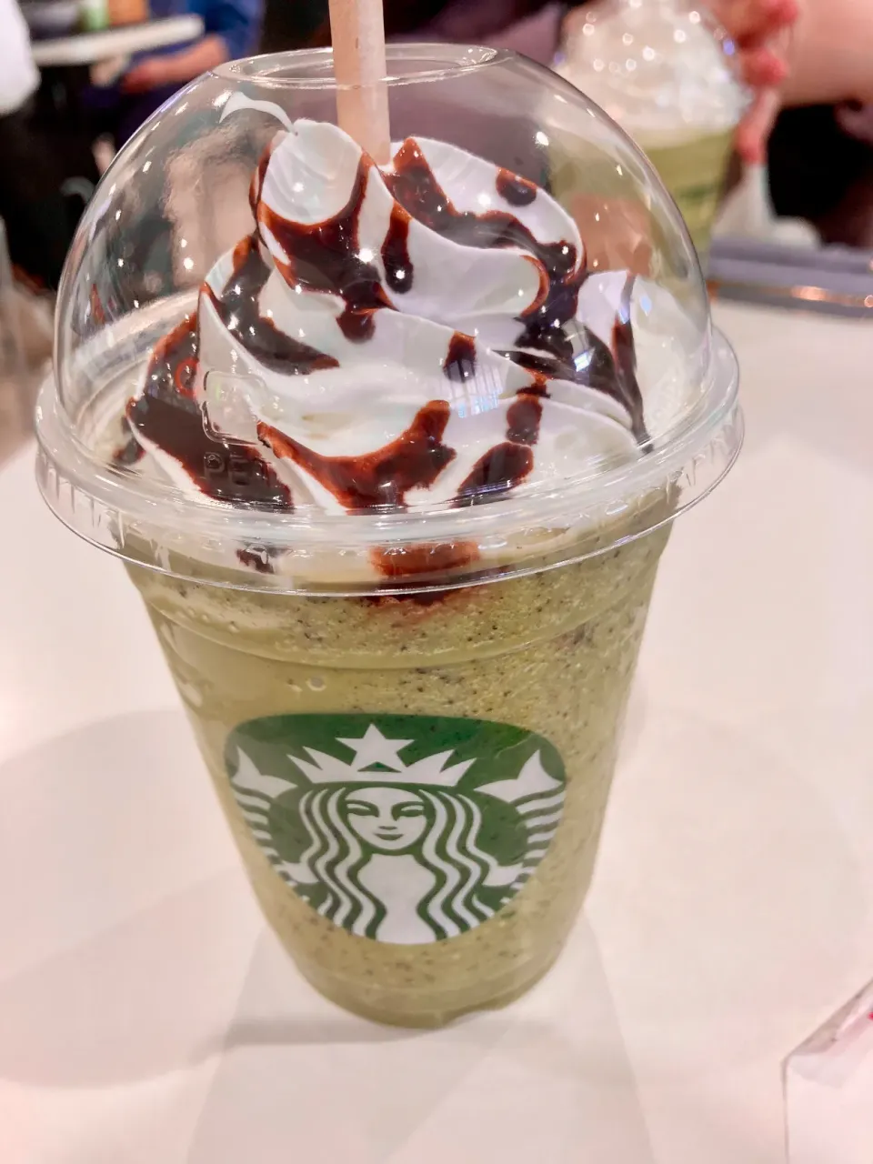 抹茶フラペチーノ（チョコがけ）🥤|あめふくらさん