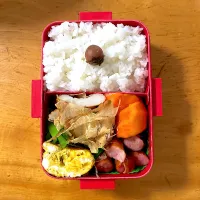 Snapdishの料理写真:ウインナーと小松菜おかか弁当|ももちゃんのママさん