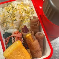 Snapdishの料理写真:さつまいも肉巻き弁当|ぽんさん