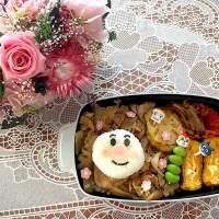 Snapdishの料理写真:2024.11.5はアンパンマンの豚丼弁当💕|makoさん