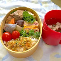 Snapdishの料理写真:がんもどきと野菜の煮物弁当|ゆっきーさん