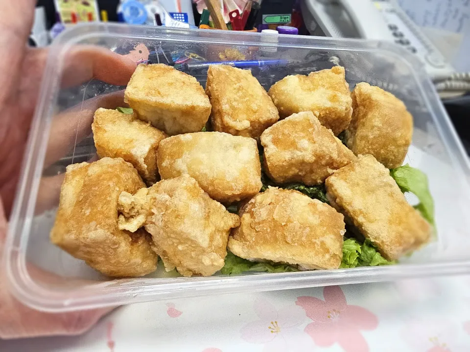 lazy packed lunch - salt n pepper pan fry tofu for lunch|Chua Jeanさん