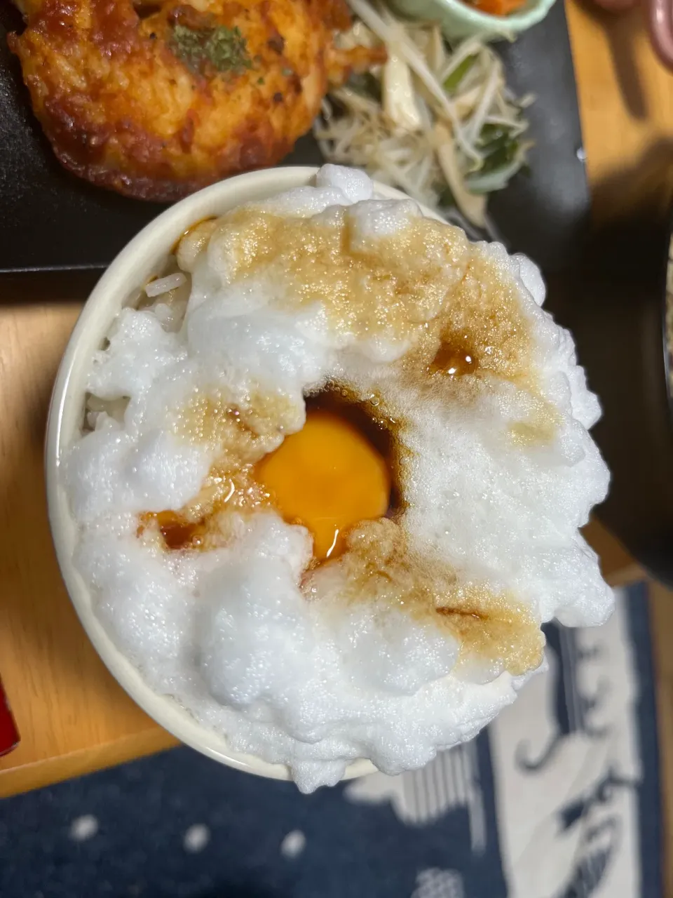 ふわふわエッグメーカーでメレンゲ卵かけご飯🍚|モモ&ハーブmama🐰🐹🐢🐠❤️さん