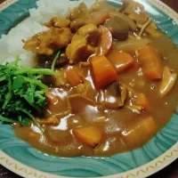 Snapdishの料理写真:しいたけ入りカレーライス|由紀子さん