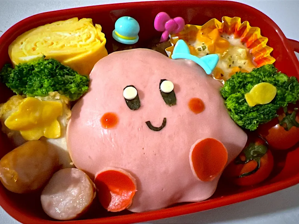 Snapdishの料理写真:遠足カービィーキャラ弁|ゅりさん