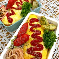 Snapdishの料理写真:息子の遠足弁当🍙|dannagayasetaさん