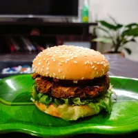 Snapdishの料理写真:healthy kala chana burger|Pratikhya Mohantyさん