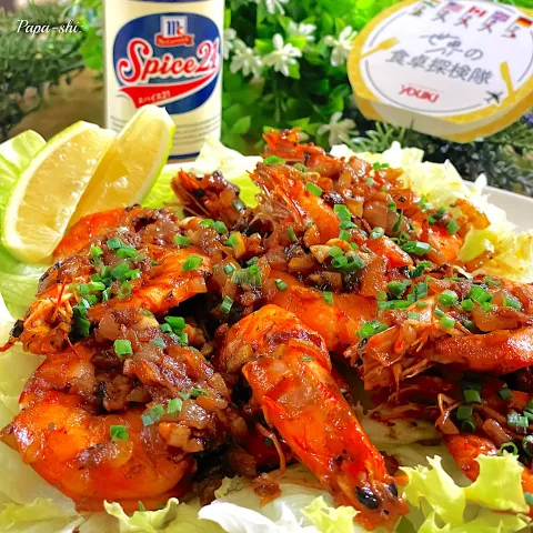 「ＭＣ　スパイス２１」を使ってみたSnapdishの料理・レシピ写真:ガーリックシュリンプ🌺🇺🇸