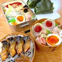 Snapdishの料理写真:家族お弁当🍱(*˙꒳˙*)‧⁺✧︎*❤️|ふみぃさん