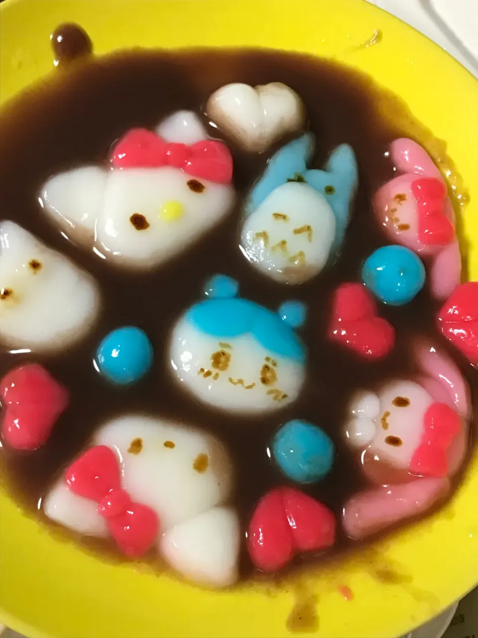 Snapdishの料理写真:キャラクター白玉おしるこ❣️|ゆきぽよ婆さん