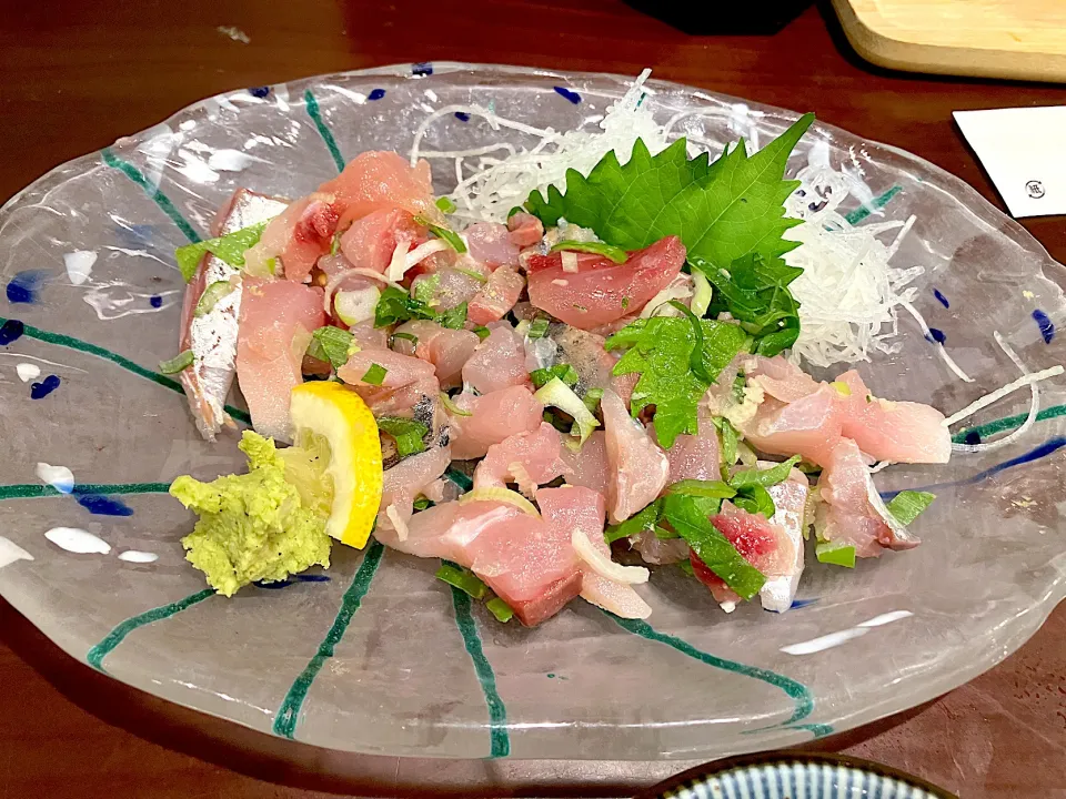 Snapdishの料理写真:アジのたたき|しのぶさん