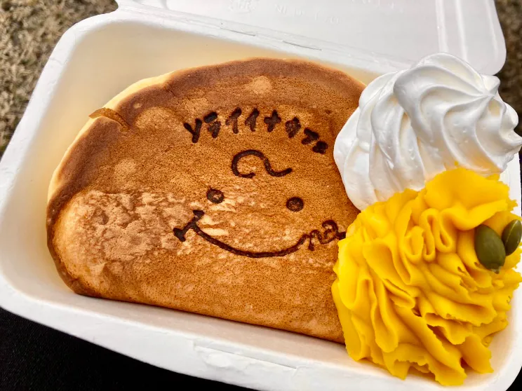 Snapdishの料理写真:かぼちゃクリームパンケーキ🎃🥞|あめふくらさん