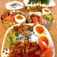 Snapdishの料理写真:家族お弁当🍱(๑❛︎ڡ❛︎๑)☆︎❤️|ふみぃさん