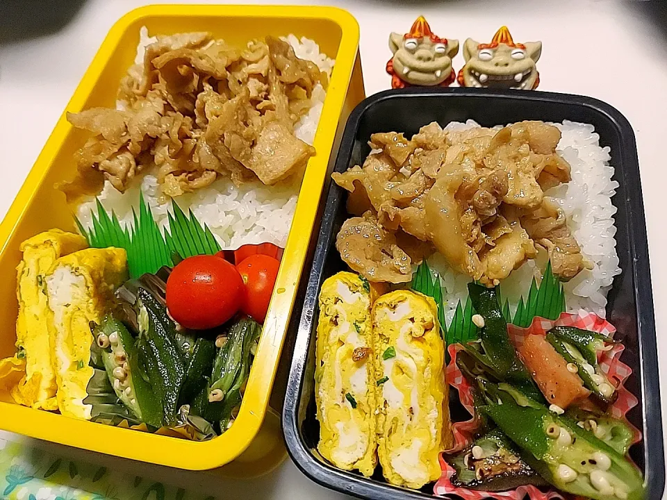 Snapdishの料理写真:夫弁当､娘弁当|みどりさん