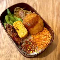 Snapdishの料理写真:コロッケのっけ弁当|Dandaddyさん