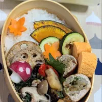 Snapdishの料理写真:本日のお弁当〜野菜もりもり秋弁当