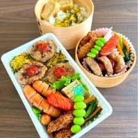 Snapdishの料理写真:ミニハンバーグ弁当🎵