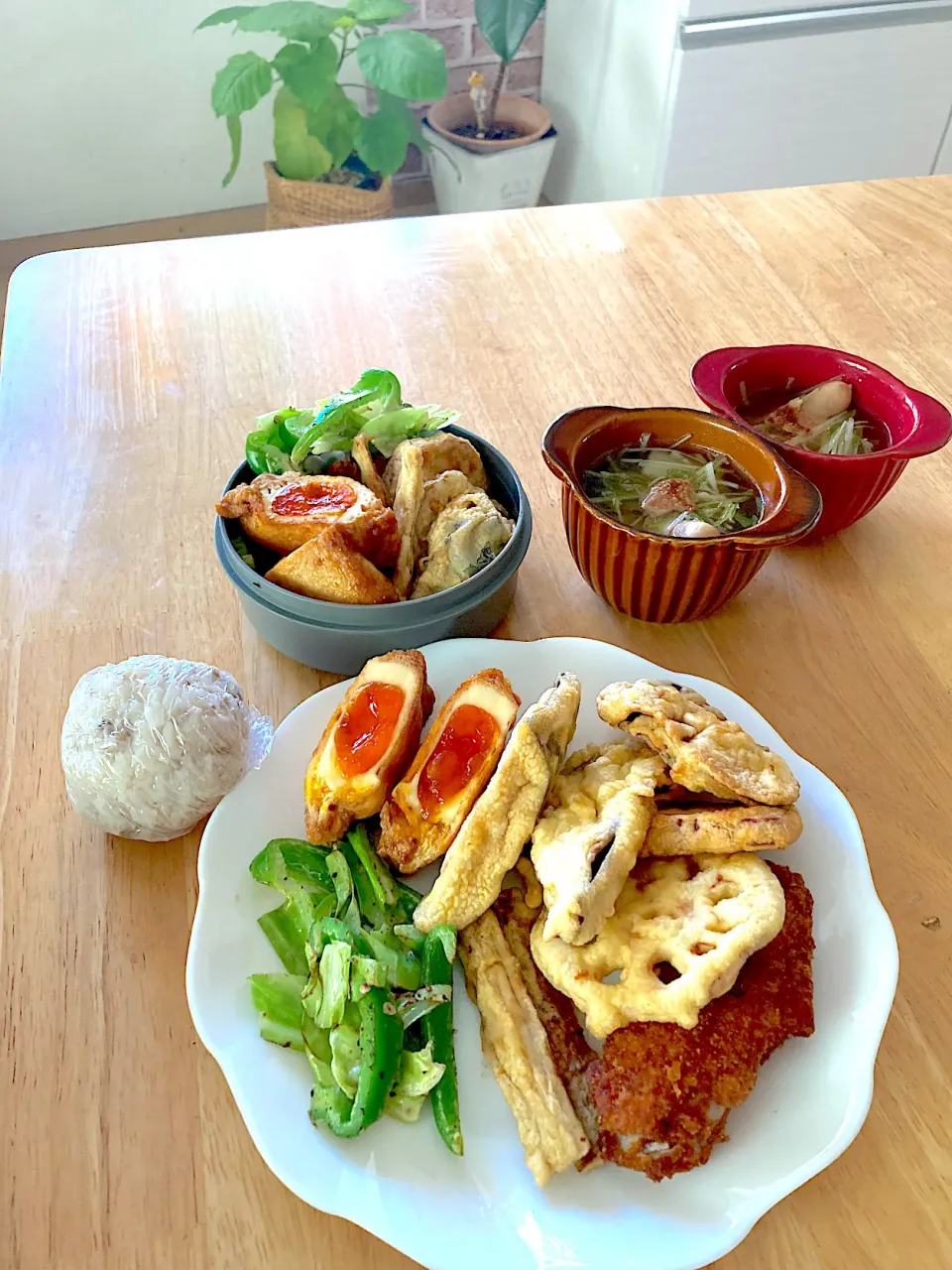 Snapdishの料理写真:今日の旦那さんおべんとand私のランチプレート❤️|さくたえさん