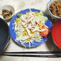 Snapdishの料理写真:バンバンジーサラダと大根の炊いたの|えぃみぃさん