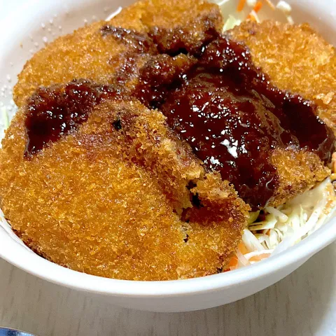 「ブルドック とんかつソース」を使ってみたSnapdishの料理・レシピ写真:ポテトサラダコロッケ丼