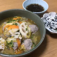 Snapdishの料理写真:胡麻味噌坦々スープ|さおりさん