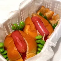 Snapdishの料理写真:#255 ホットドッグ弁当|namiさん