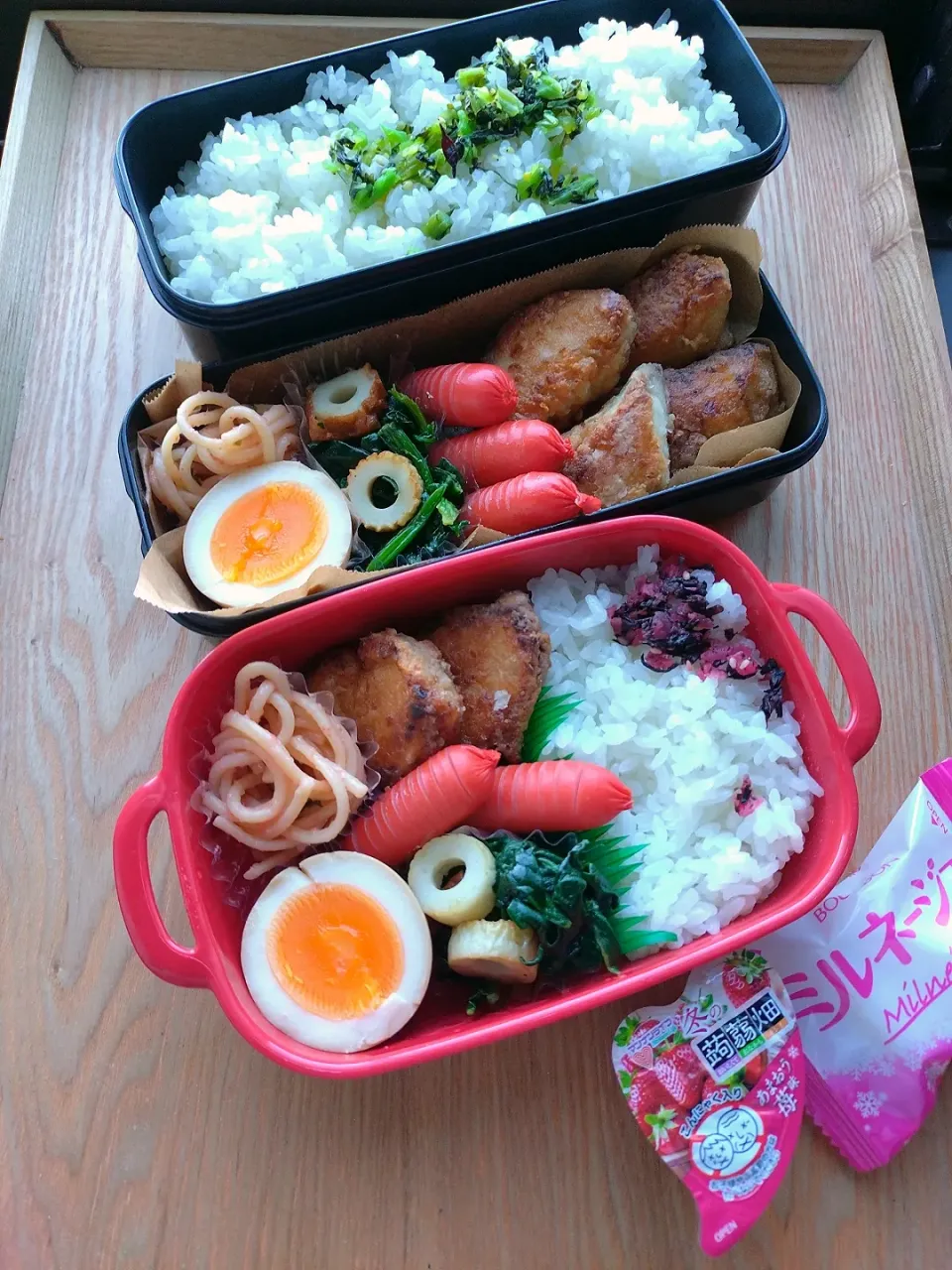 Snapdishの料理写真:夫と娘のお弁当|みわさん