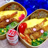 Snapdishの料理写真:今日の夫婦弁⁽⁽ ◟(灬 ˊωˋ 灬)◞ ⁾⁾💕|桃実さん