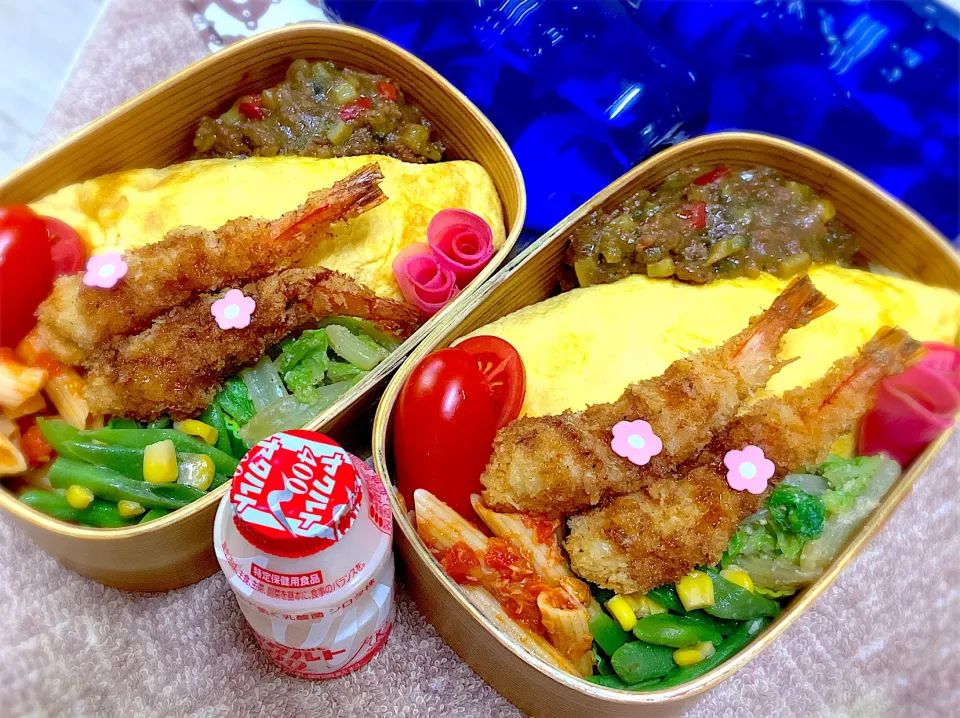 Snapdishの料理写真:今日の夫婦弁⁽⁽ ◟(灬 ˊωˋ 灬)◞ ⁾⁾💕|桃実さん