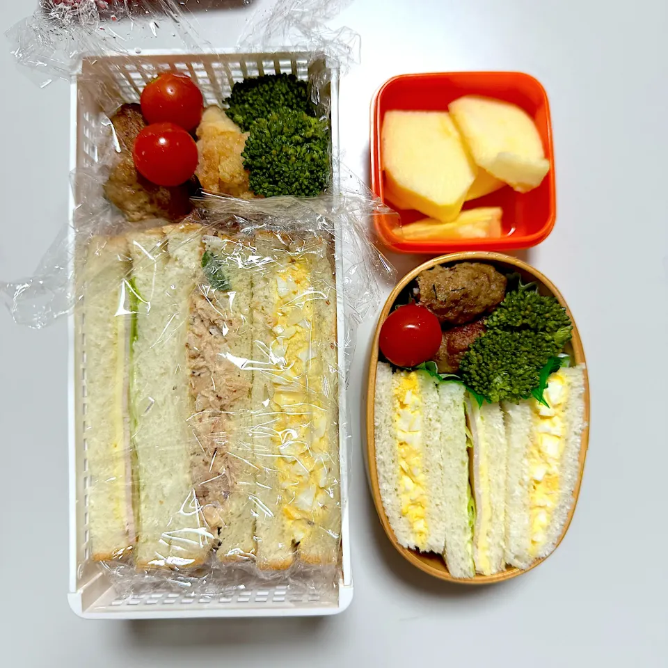 Snapdishの料理写真:サンドイッチ弁当|FKTMPさん