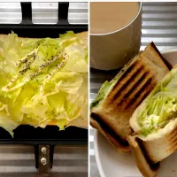 Snapdishの料理写真:9:47 レタスサンド🥪☕️|へれ子さん