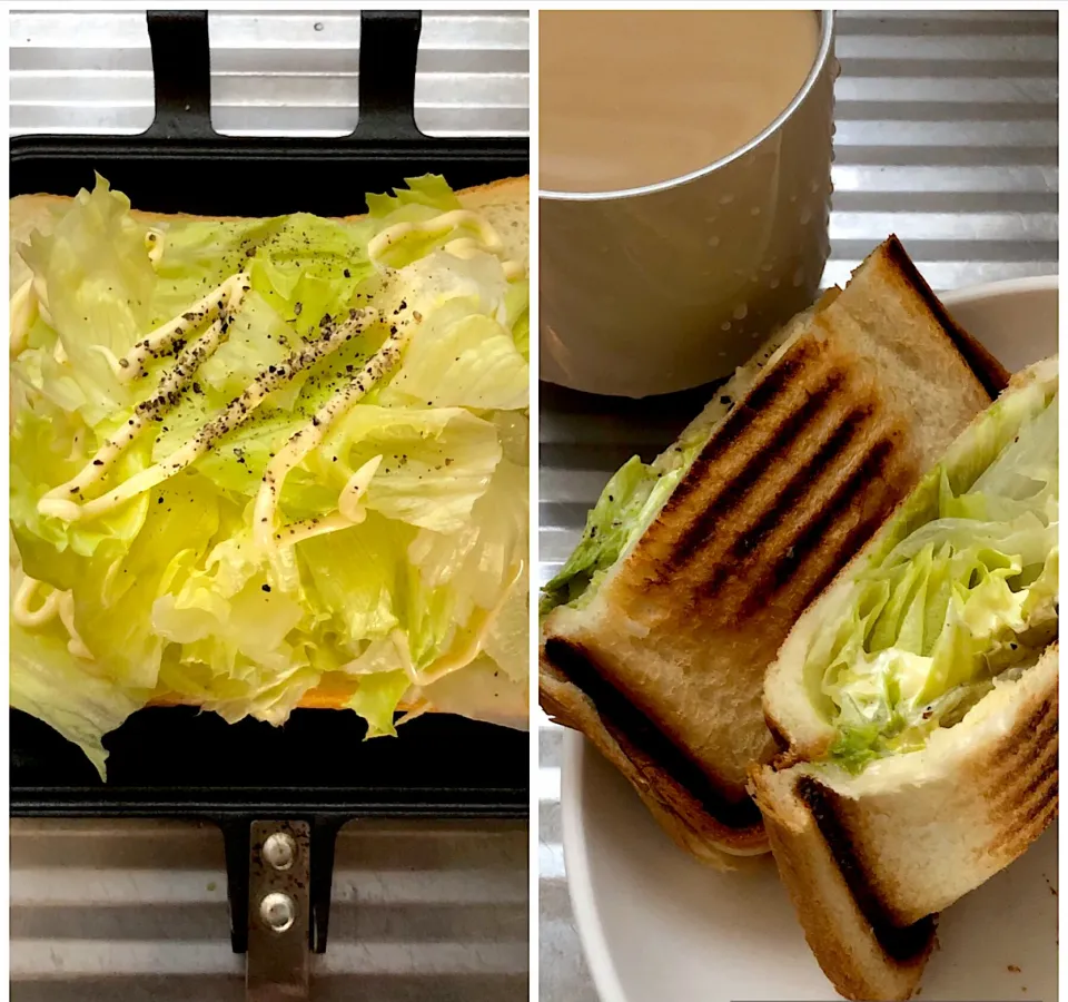 Snapdishの料理写真:9:47 レタスサンド🥪☕️|へれ子さん