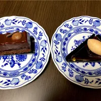 Snapdishの料理写真:コンフェクトコンセプト　タルトタタン、チョコレートケーキ|よだみなさん