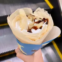 Snapdishの料理写真:チョコバナナクレープ🍌🍫|あめふくらさん