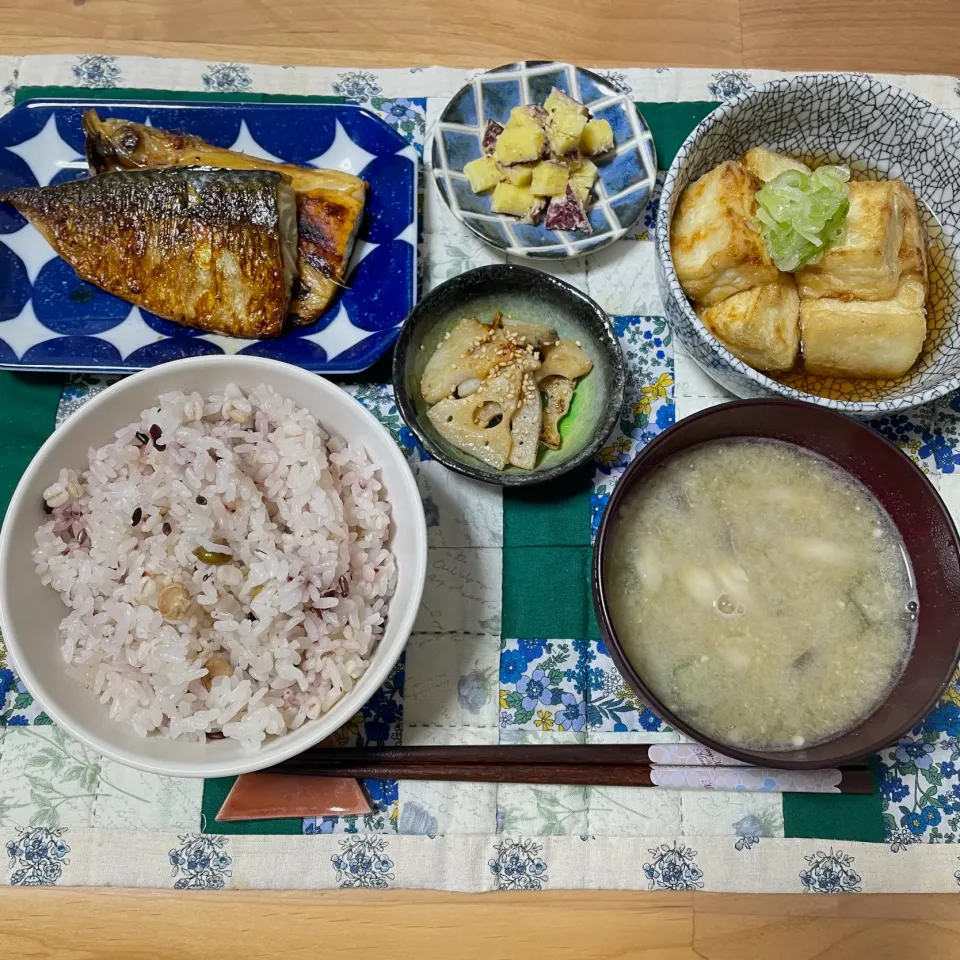 鯖の干物・揚げ出し豆腐|ゆさんさん